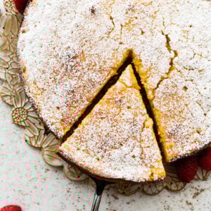 cover image for Italian lemon ricotta cake.