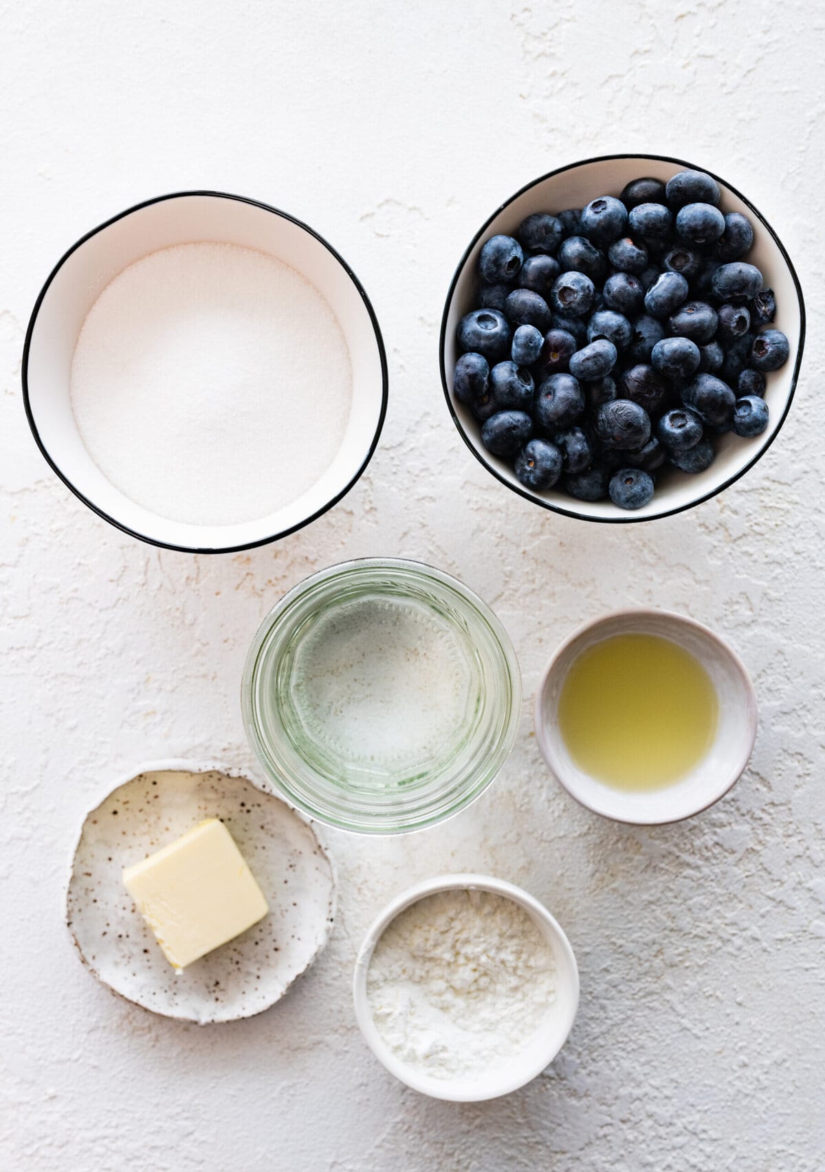 ingredients for the blueberry syrup.