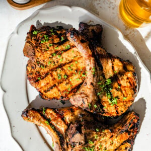 cover photo for best juicy pork chop recipe.