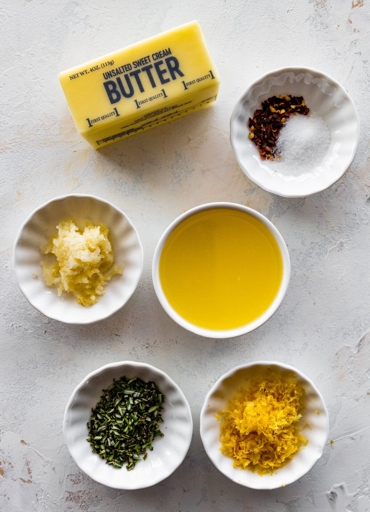 the dipping sauce ingredients.