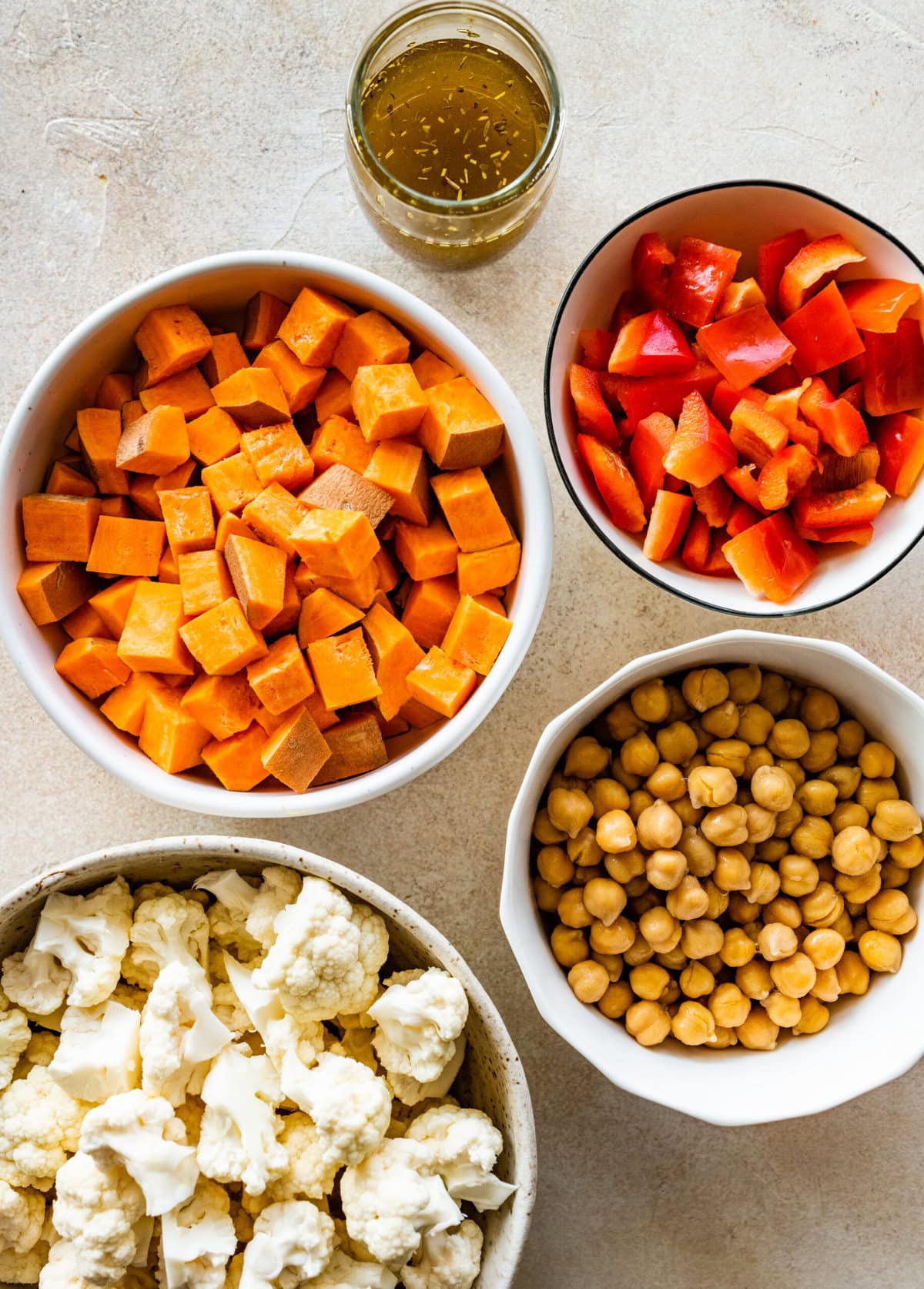 ingredients for grain bowl.