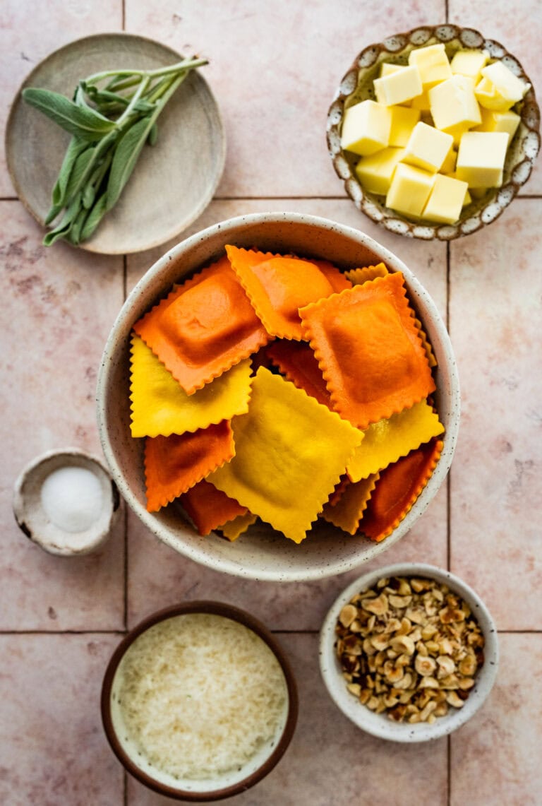 Pumpkin Ravioli with Sage Brown Butter Sauce Recipe - Cucina by Elena