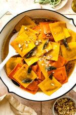 Pumpkin Ravioli with Sage Brown Butter Sauce Recipe - Cucina by Elena