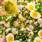 add lemon basil dressing to the salad.