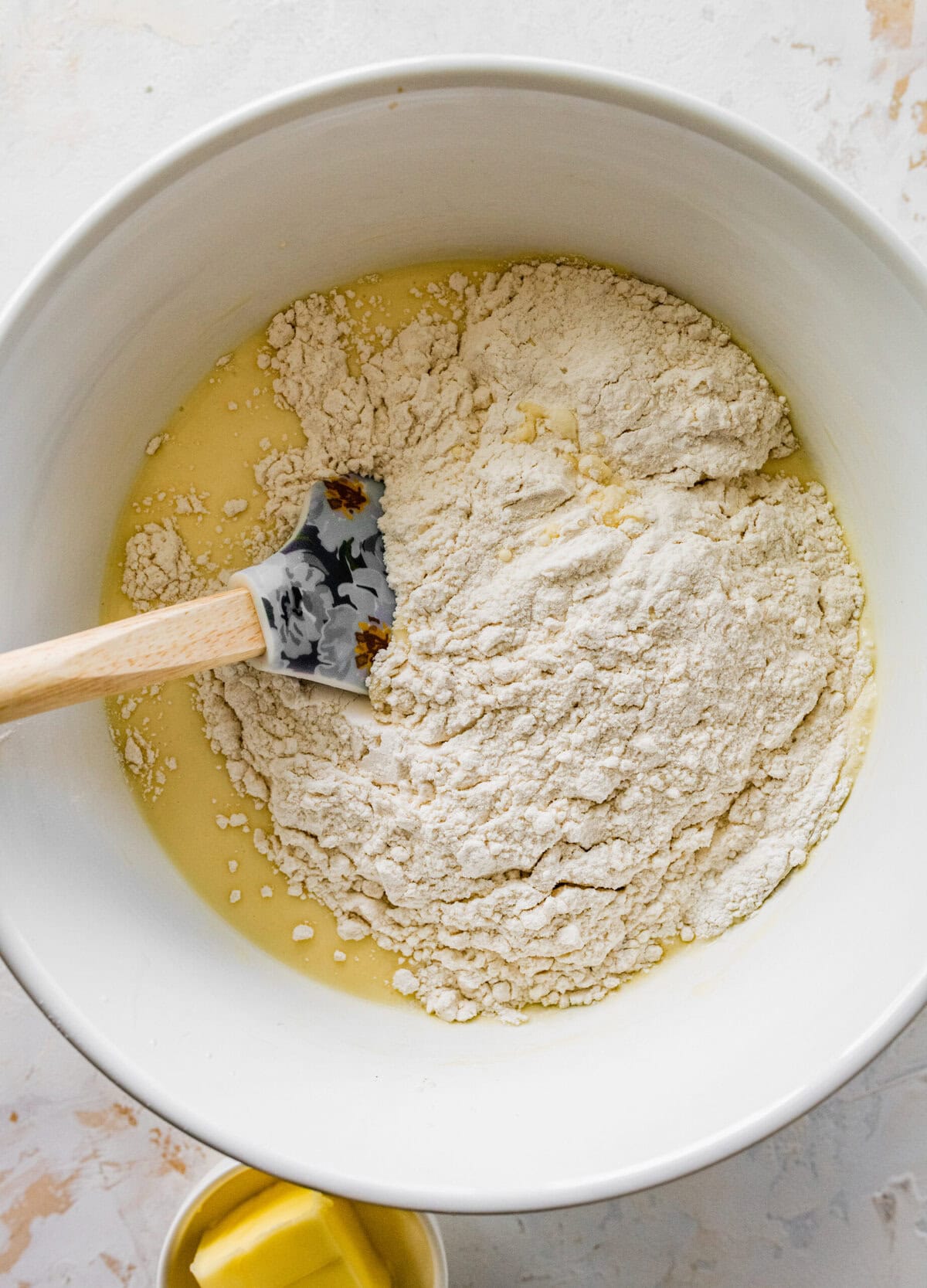 The ingredients for the dough