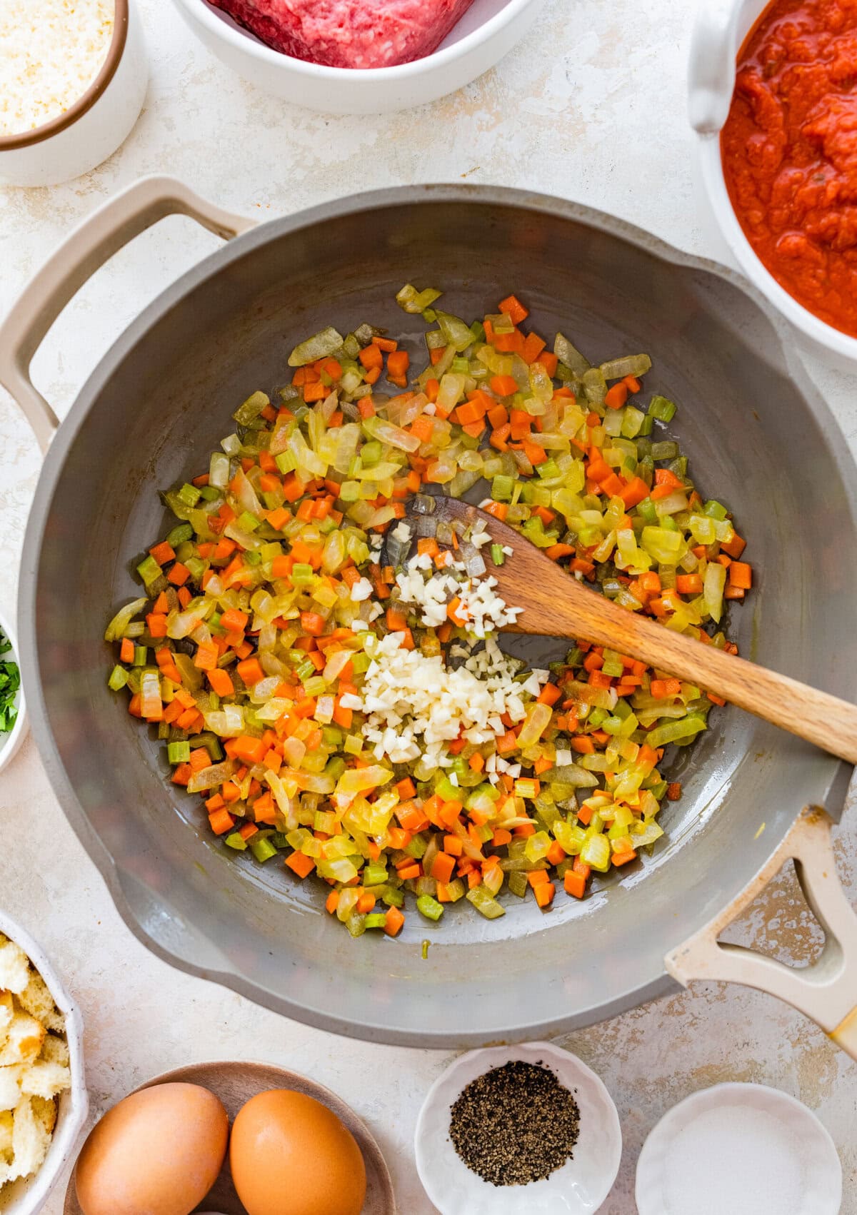 soak the bread in the milk for the Italian meatloaf recipe.