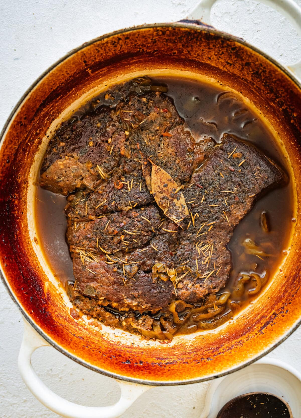 cooke Italian beef that is fall apart in a pot.