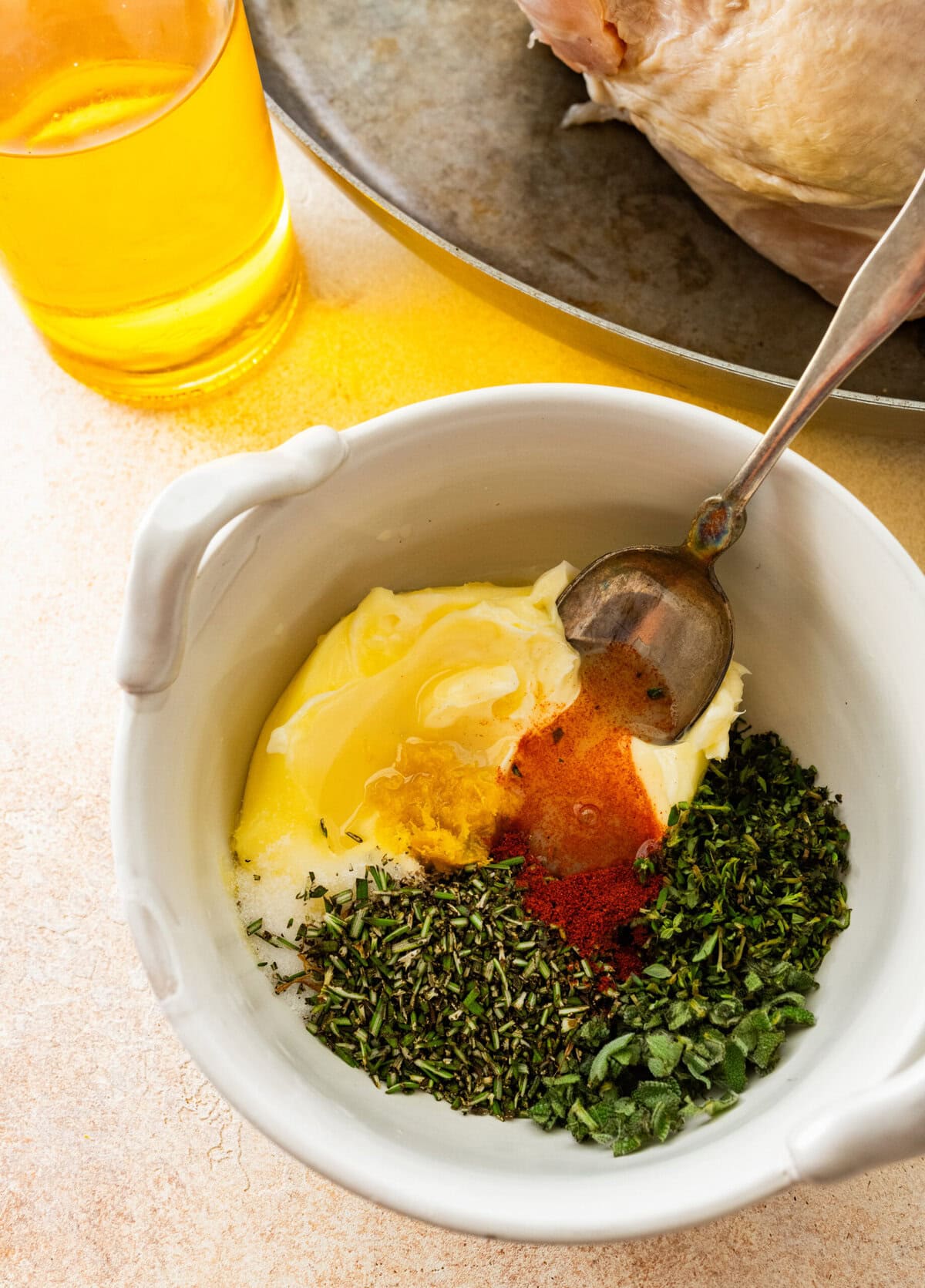 roast turkey breast ingredients for the rub in a small bowl.