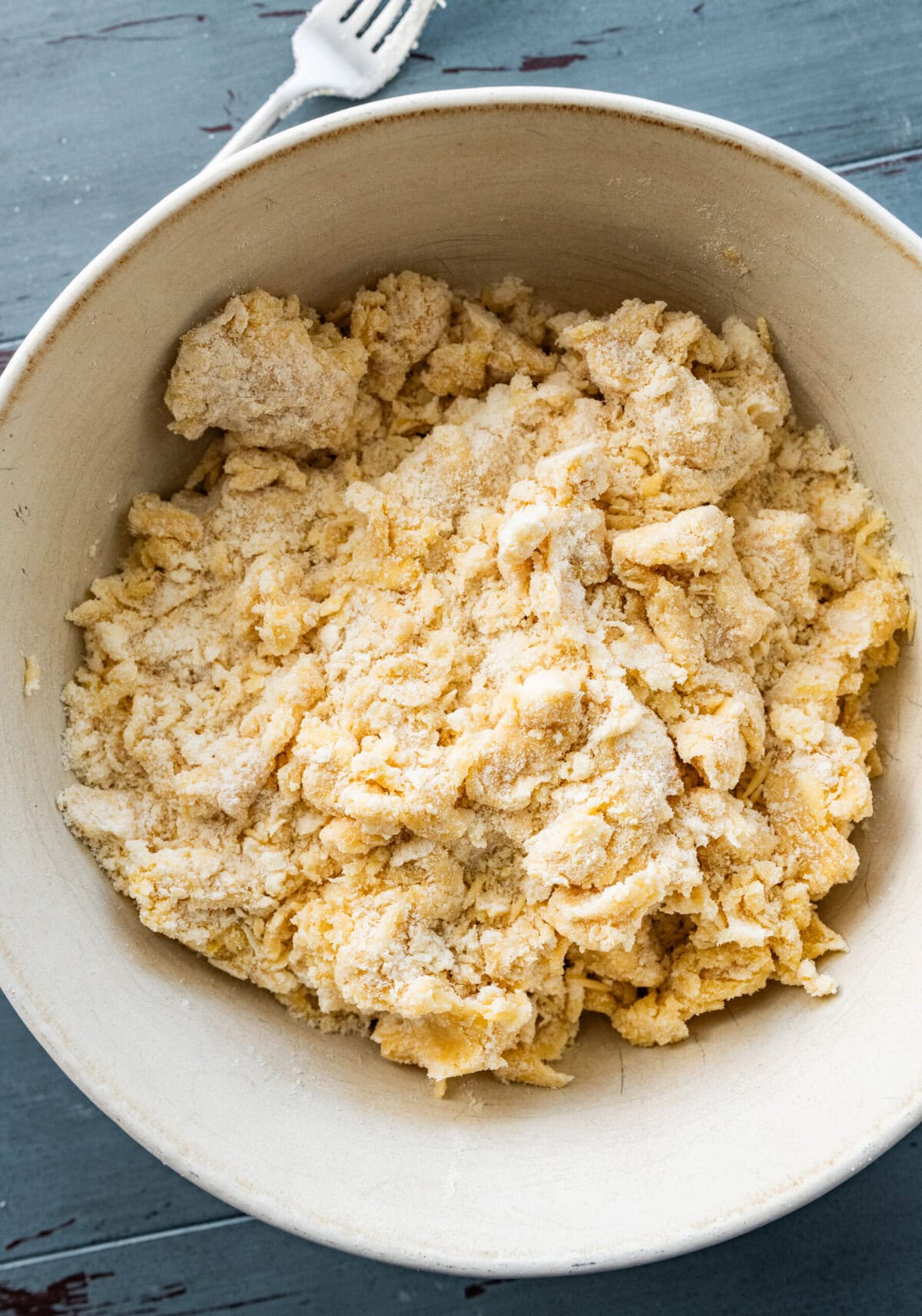 cookie dough mixed together in a bowl.