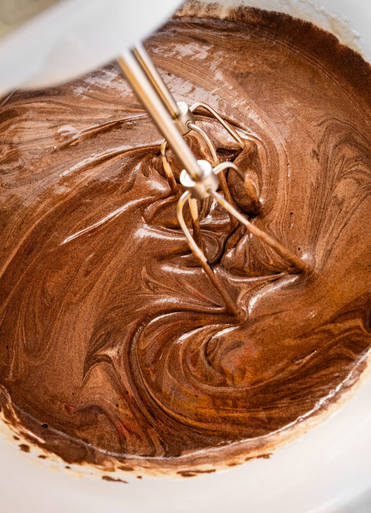 brown butter brownie batter in a bowl.