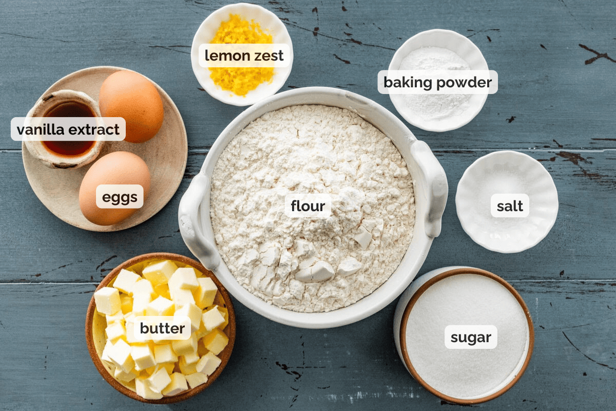 Recipe ingredients for Italian S cookies recipe.