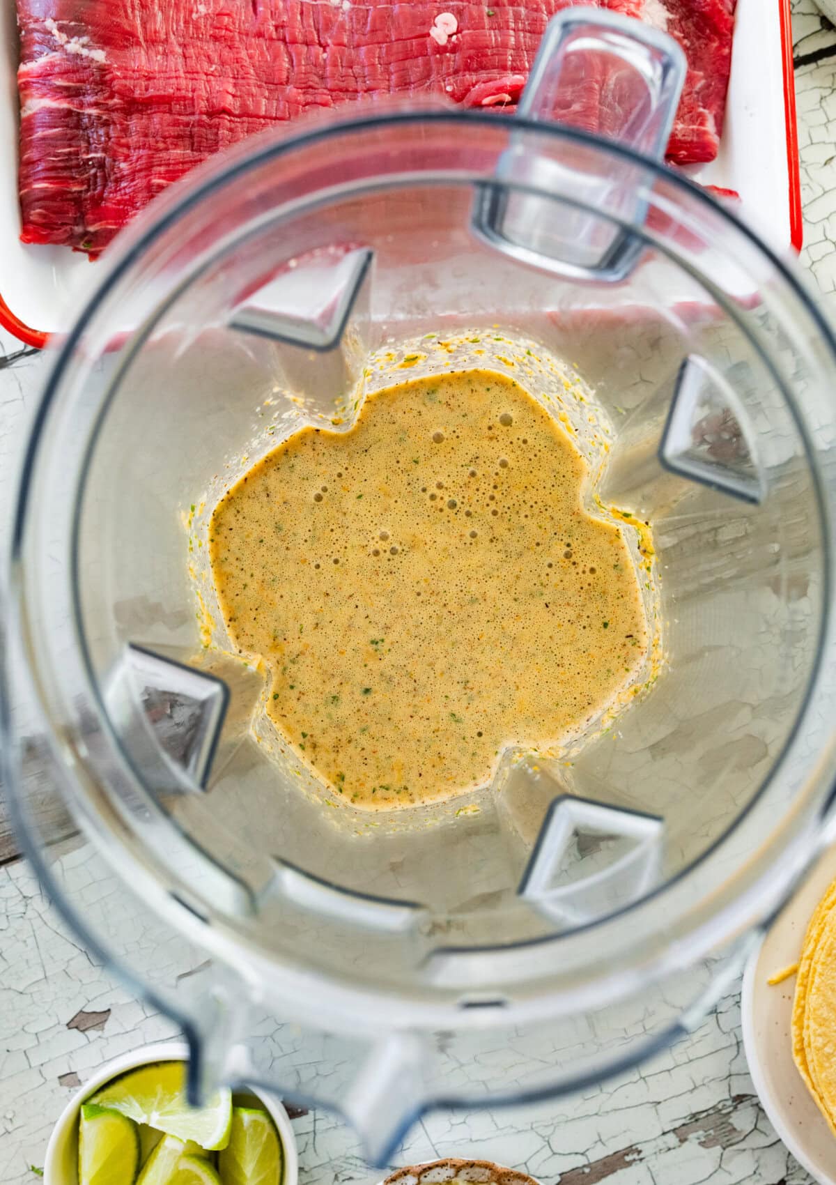 Marinade in blender after blending.